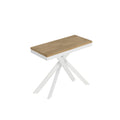 Consolle allungabile 90x40/300 cm Altavilla Evolution Quercia Natura gambe bianche