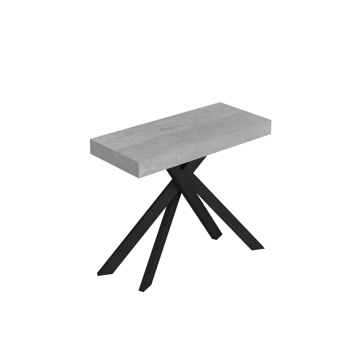 Consolle allungabile 90x40/196 cm Altavilla Small Premium Cemento gambe antracite