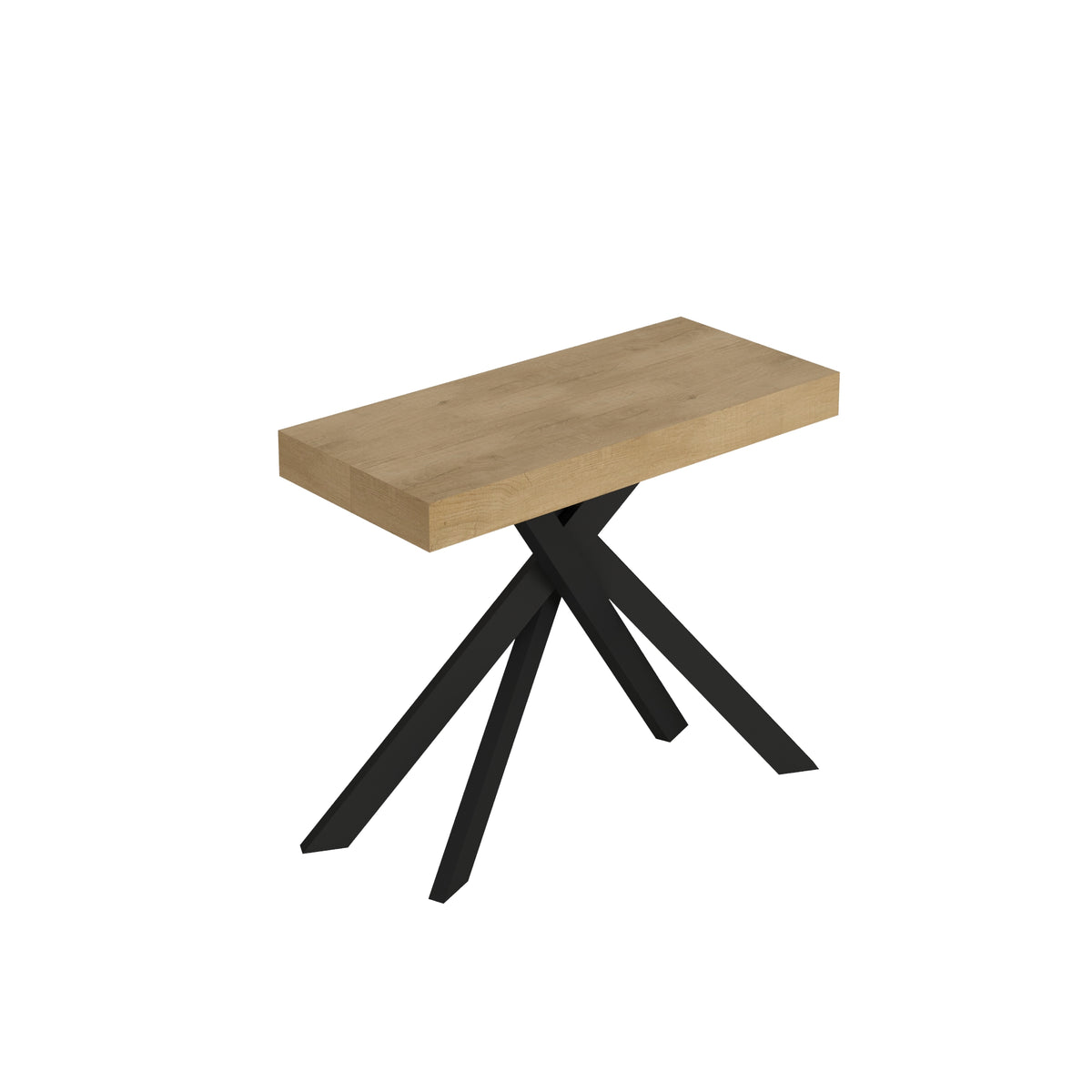 Consolle allungabile 90x40/196 cm Altavilla Small Premium Quercia Natura gambe antracite