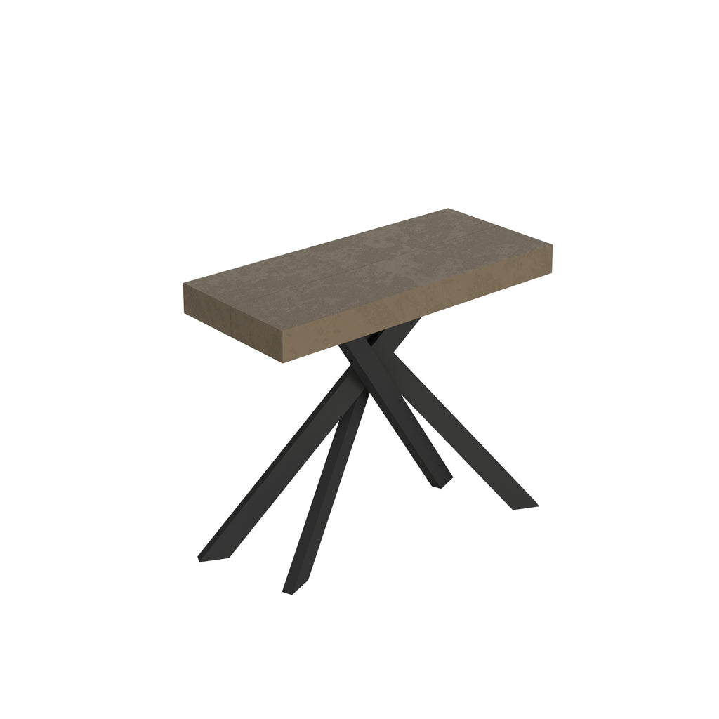 Consolle allungabile 90x40/300 cm Altavilla Premium Tortora gambe antracite