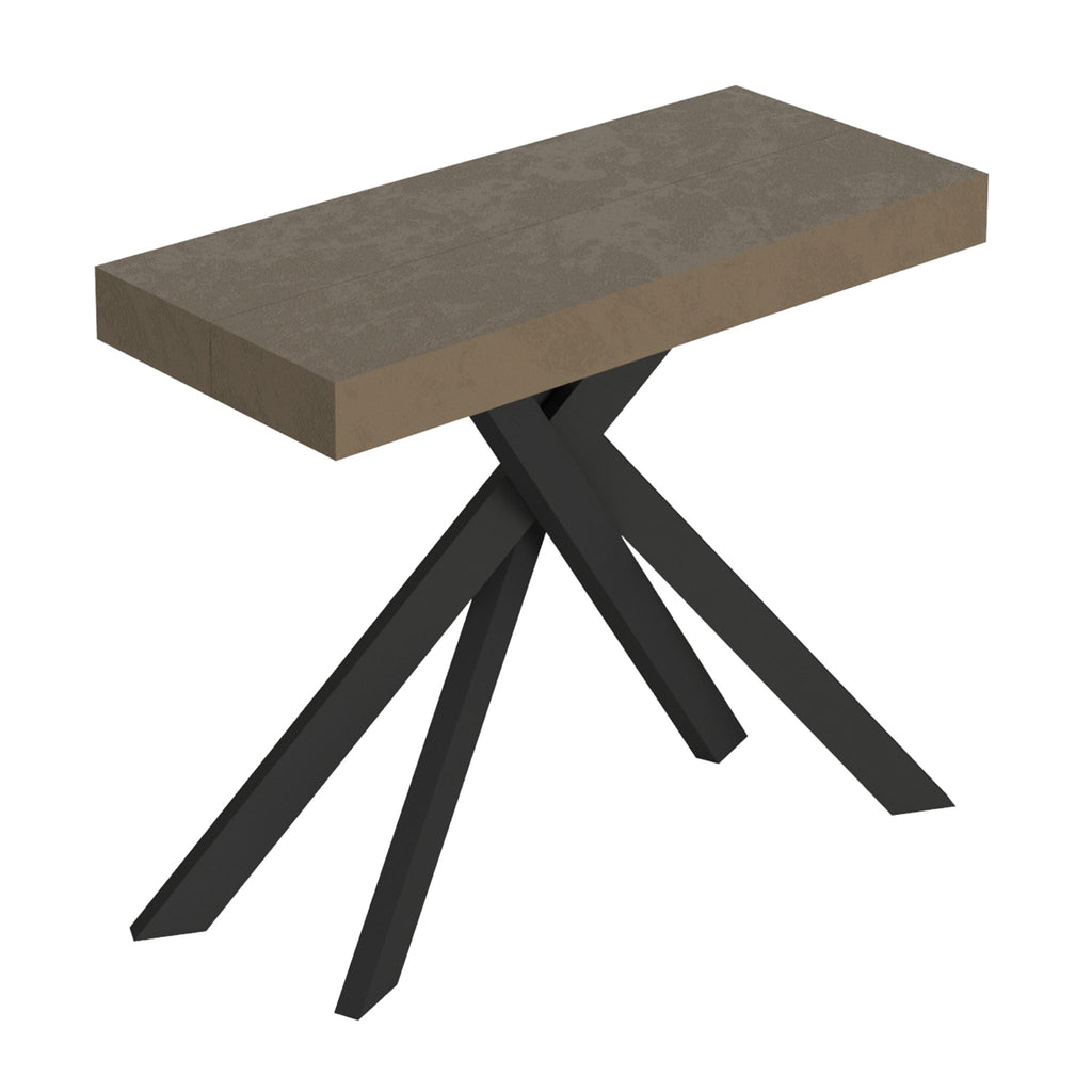 Consolle allungabile 90x40/300 cm Altavilla Premium Tortora gambe antracite