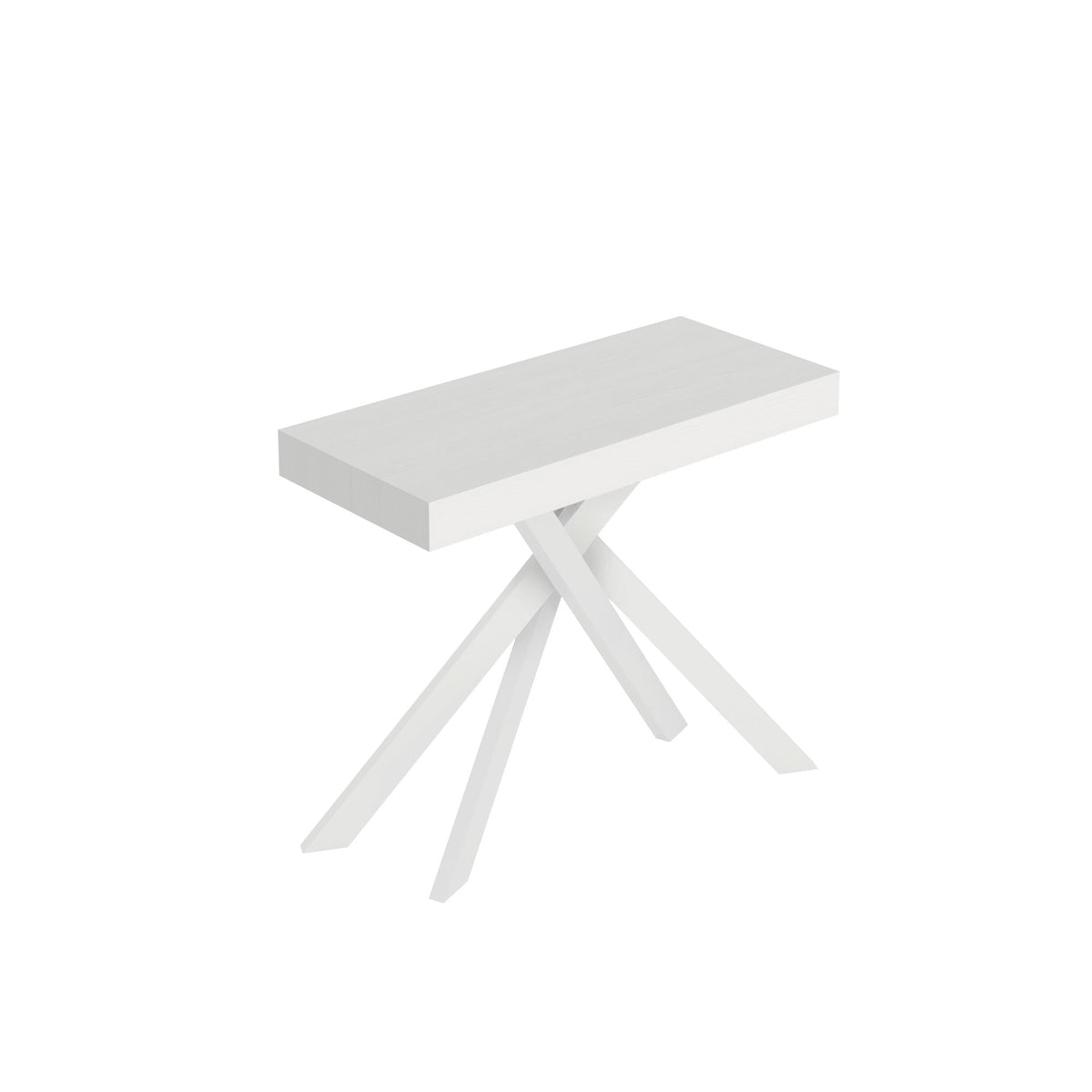 Consolle allungabile 90x40/300 cm Altavilla Bianco Frassino gambe bianche