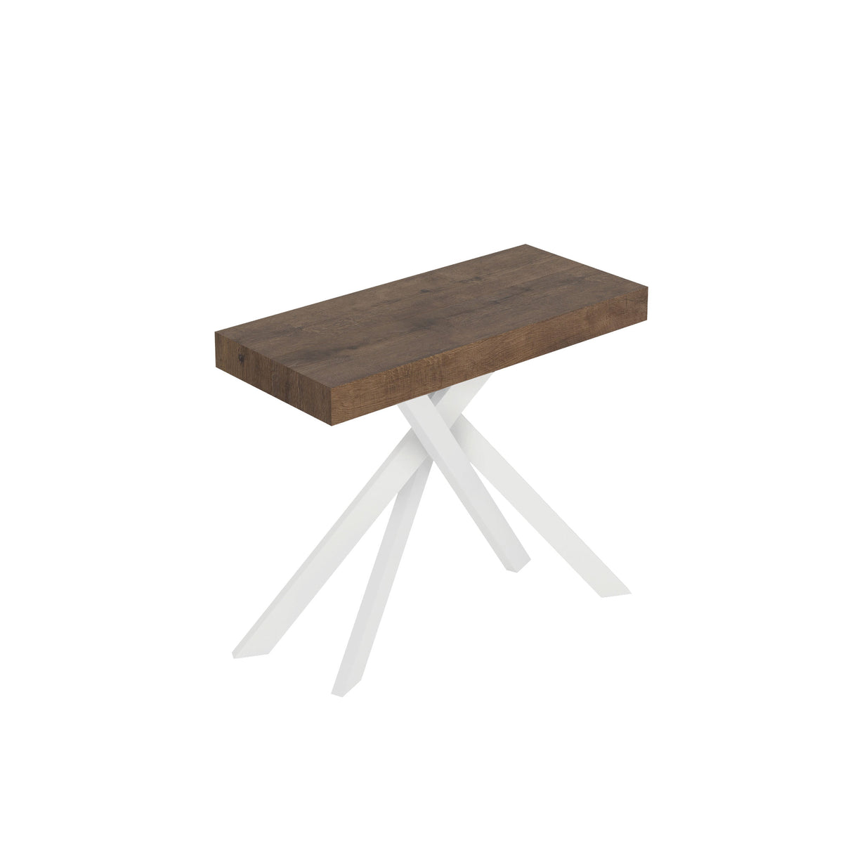 Consolle allungabile 90x40/300 cm Altavilla Premium Noce gambe bianche