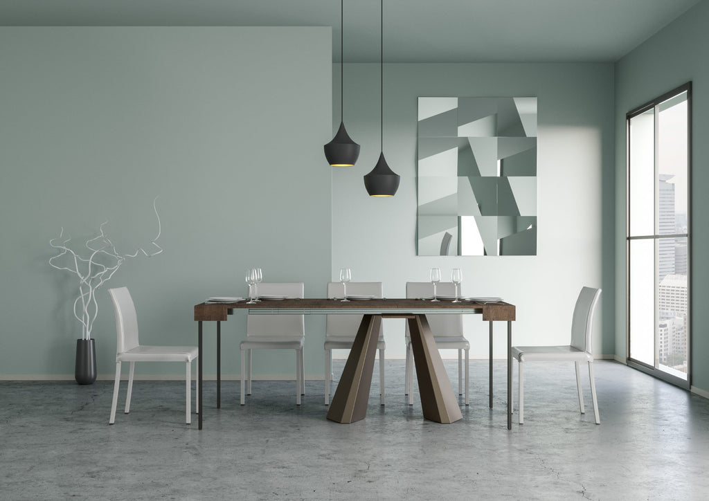 Consolle allungabile 90x40/196 cm Fossò Small Noce telaio Orso