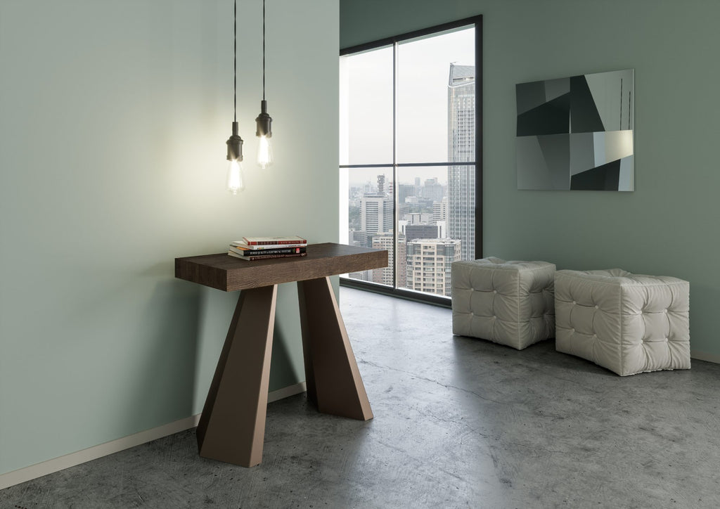 Consolle allungabile 90x40/196 cm Fossò Small Noce telaio Orso
