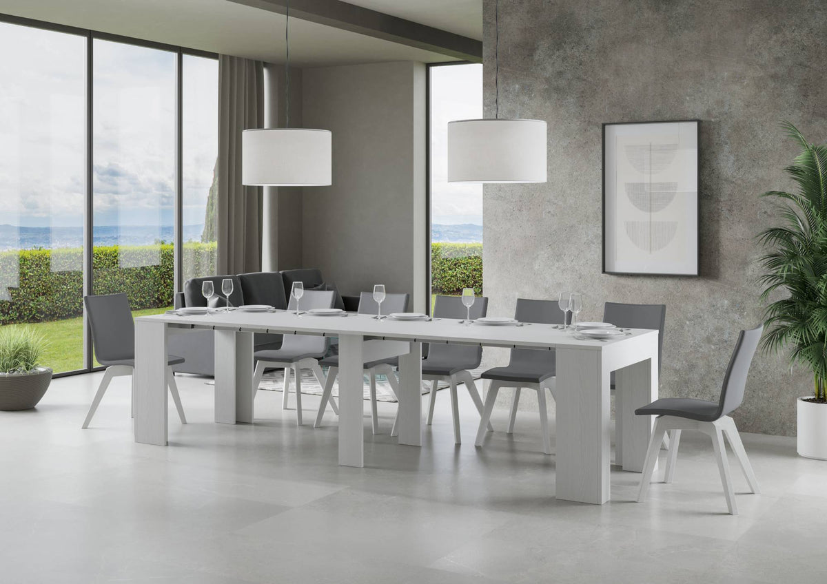 Consolle allungabile 90x49/307 cm Cadore Bianco Frassino