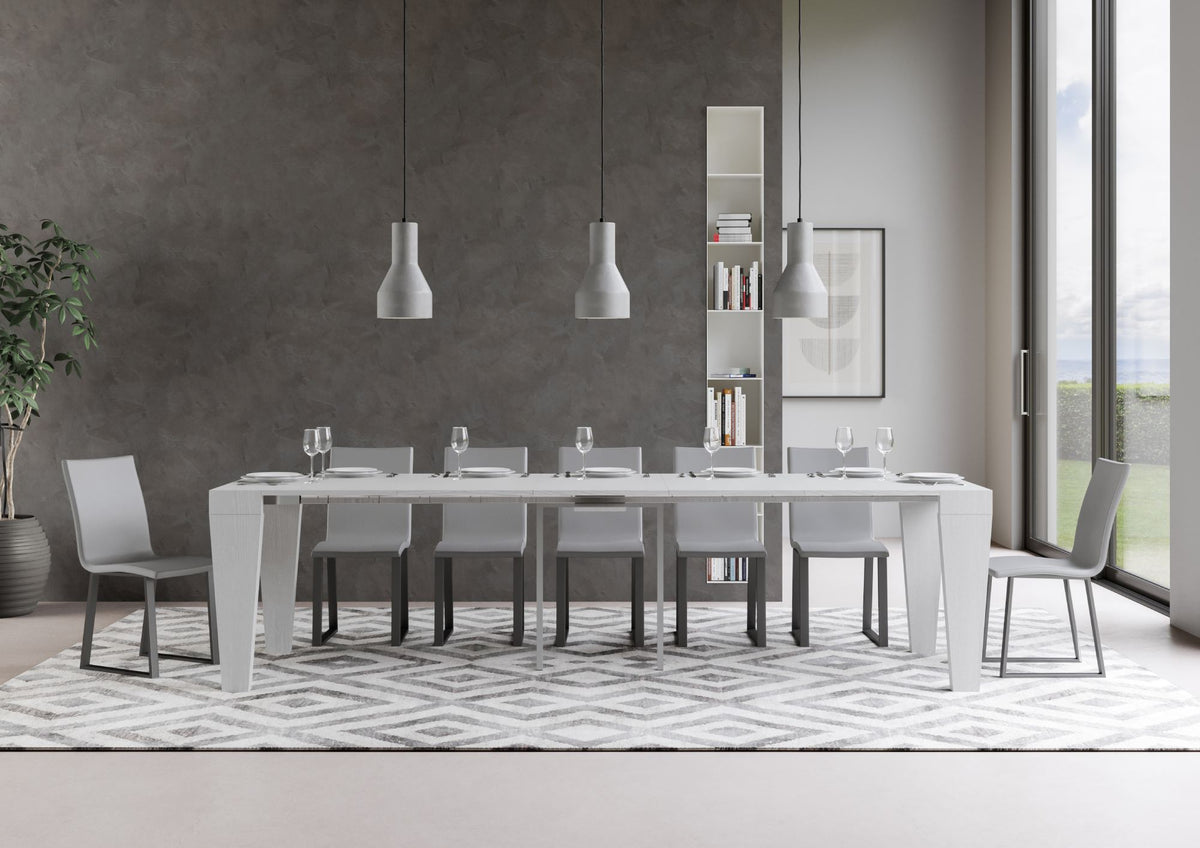 Consolle allungabile 90x40/300 cm Scorzè Bianco Frassino