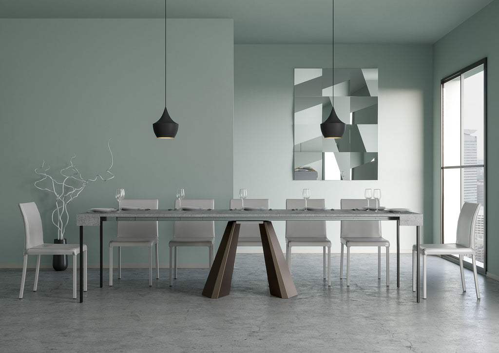 Consolle allungabile 90x40/300 cm Fossò Cemento telaio Orso