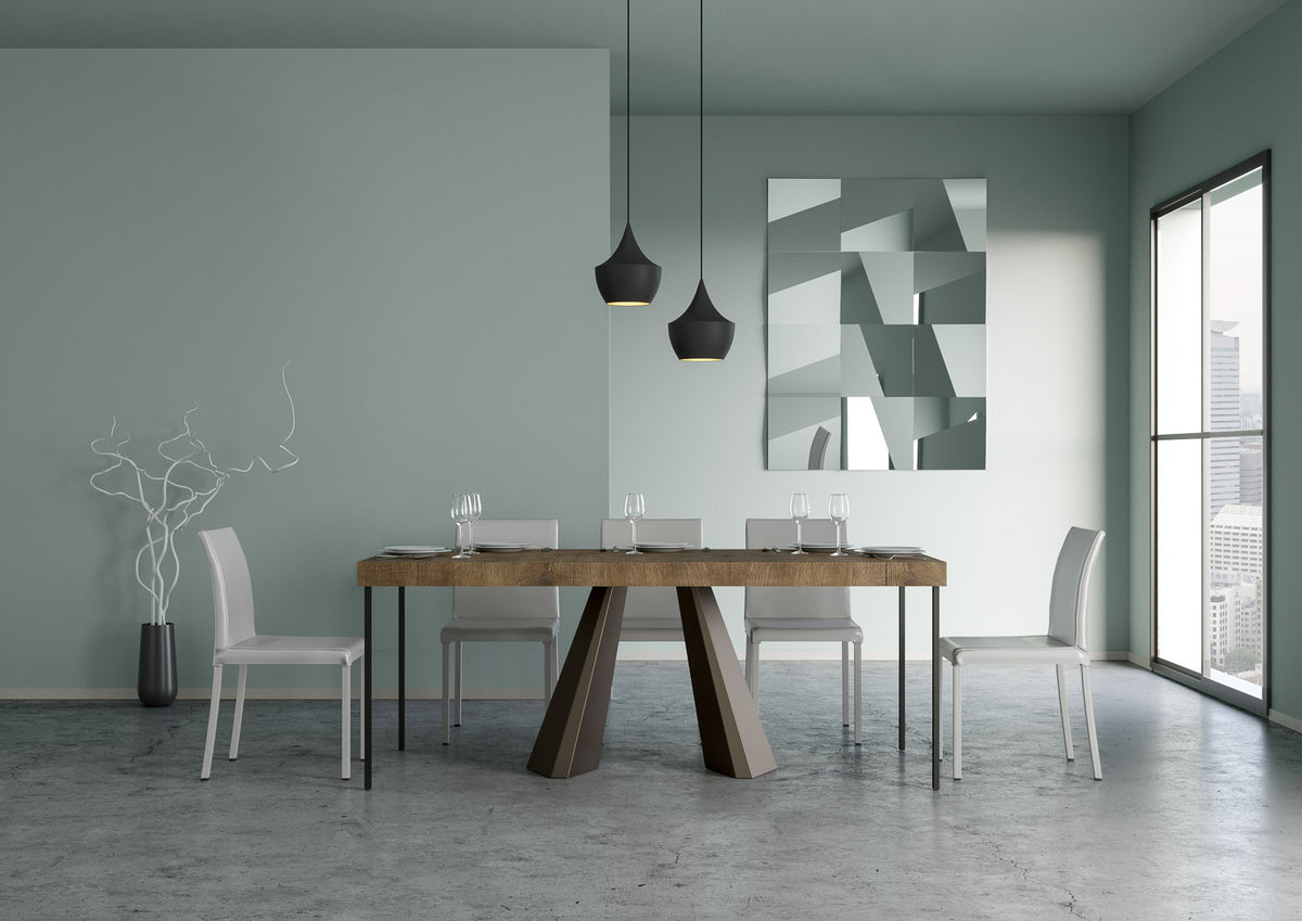 Consolle allungabile 90x40/196 cm Fossò Small Premium Noce telaio Orso