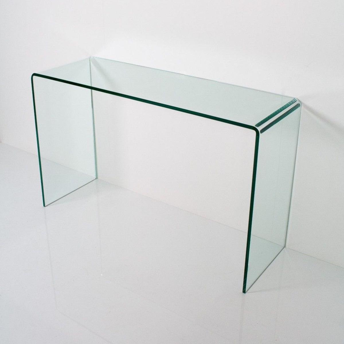 Consolle Marebbe in vetro curvato 120x40x80 cm
