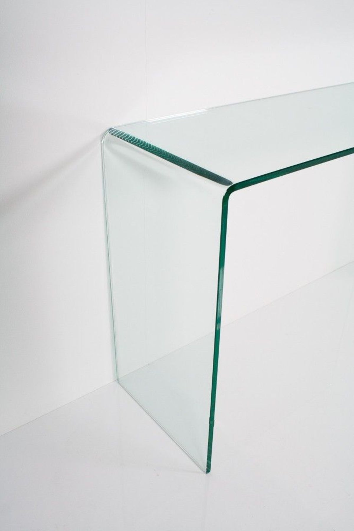 Consolle Marebbe in vetro curvato 80x40x80 cm