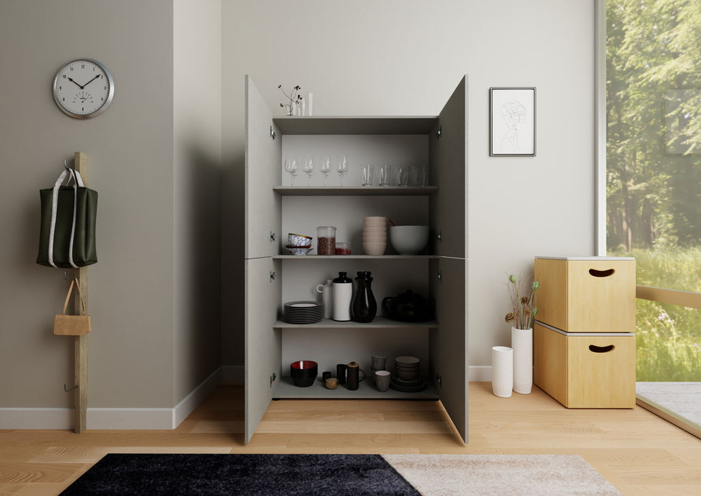 Credenza alta 4 ante 100x35x165 cm Fassa cashmere