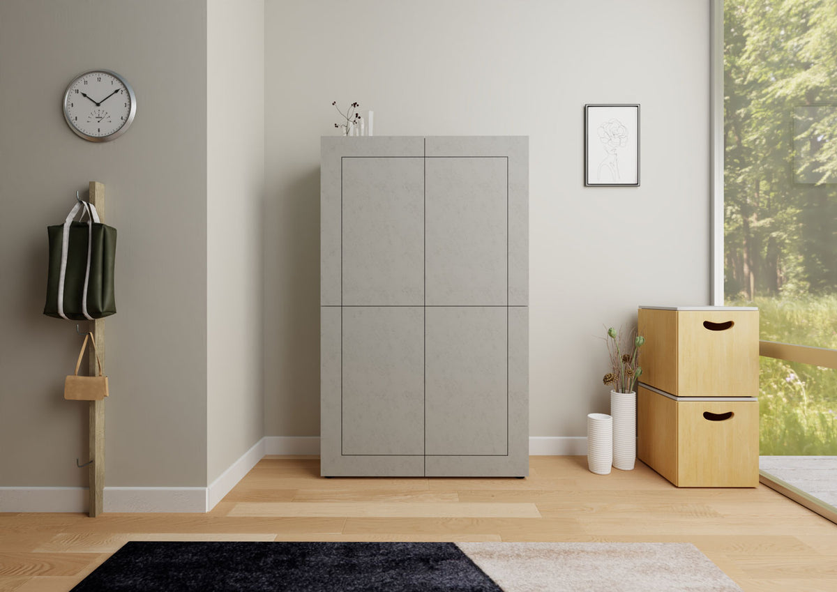 Credenza alta 4 ante 100x35x165 cm Fassa cashmere