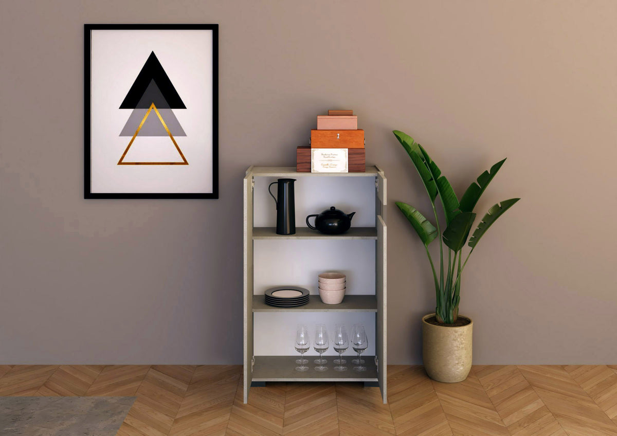 Credenza alta 2 ante 70x35x110 cm Buscole cashmere