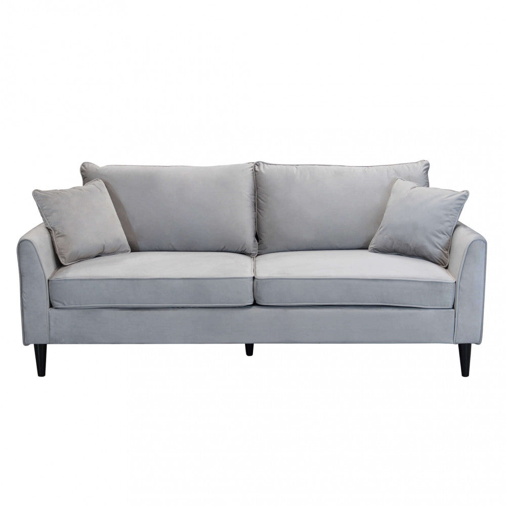 CHANDLER 3-SEAT SOFA. Sofa in TAUPE, BORDEAUX, GREY or BLUE velvet. Dimensions: 196 x 81 x 89 h cm.