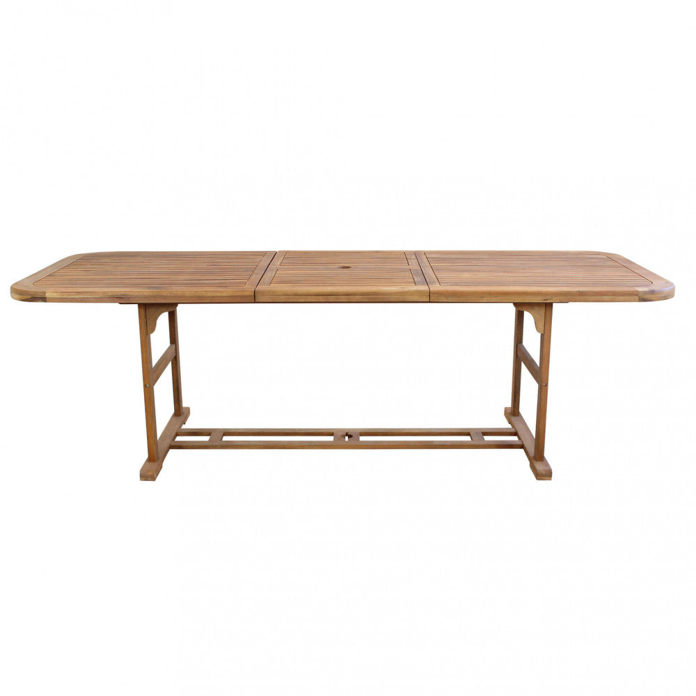 TAVOLO COUNTY RETTANGOLARE 180/240X100 DOUBLE. Legno di Acacia massiccio spessore 44 mm doppio bordo Dimensioni: cm 180/240 x 100 x 74 h. Arredo Giardino