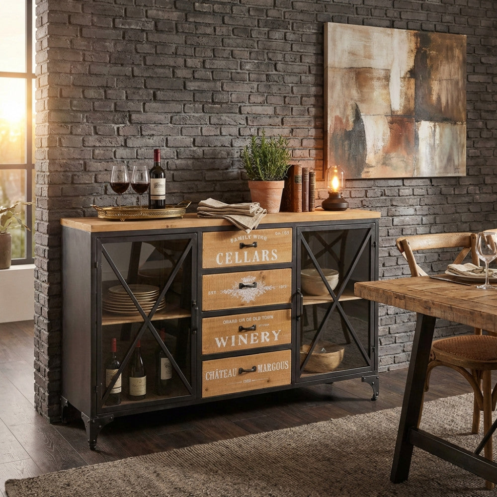 MOBILE FRASER. Dimensioni: cm 128 x 38 x 79 h.