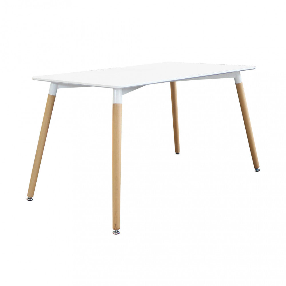 TAVOLO LIONE 140 X 80 BIANCO. Piano in ABS colore bianco, gambe in legno Dimensioni: cm 140 x 80 x 75 h. Arredo Giardino