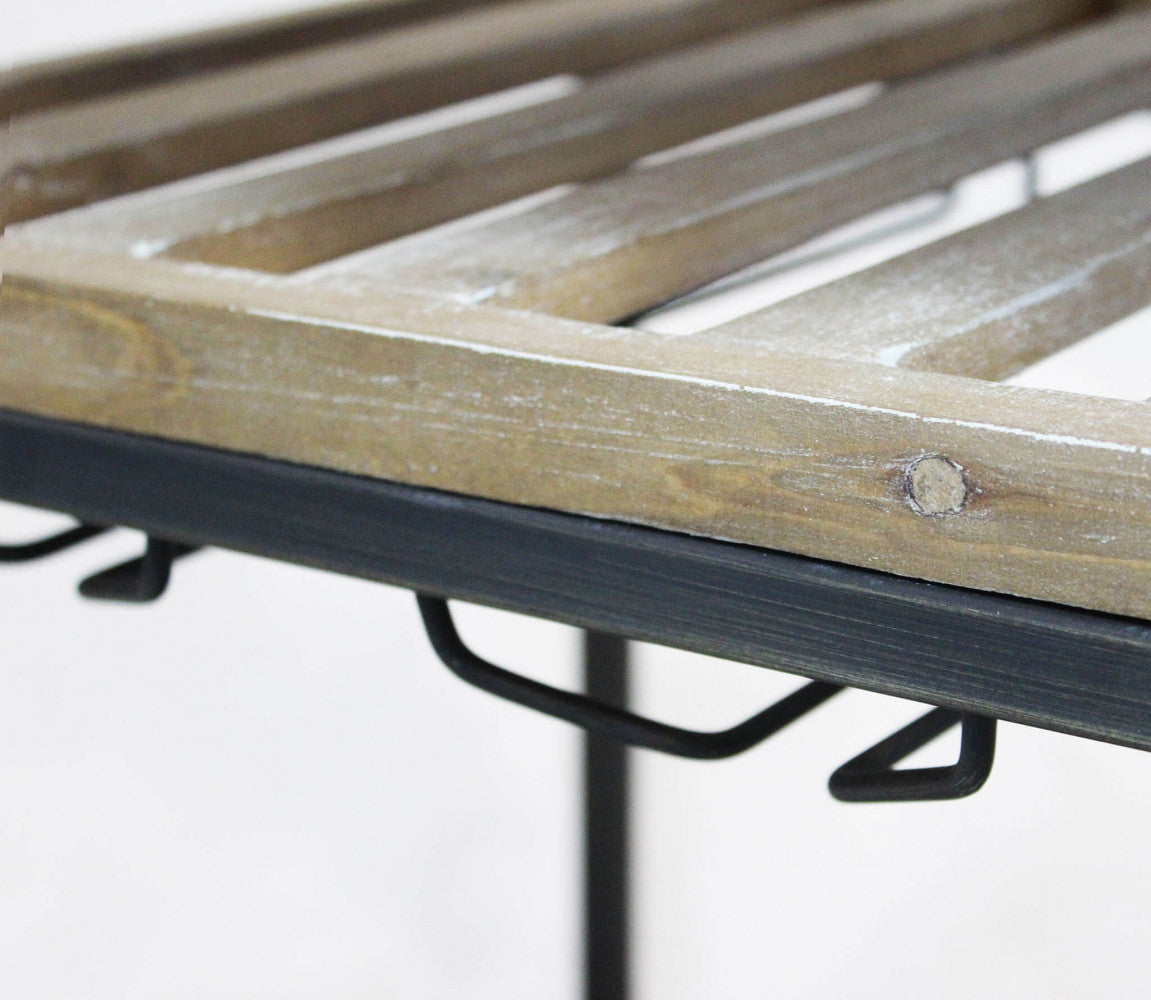 MOBILE CAMRON. Mobile in ferro e legno con 3 ripiani Dimensioni: cm 87,3 x 42,5 x 77 h.