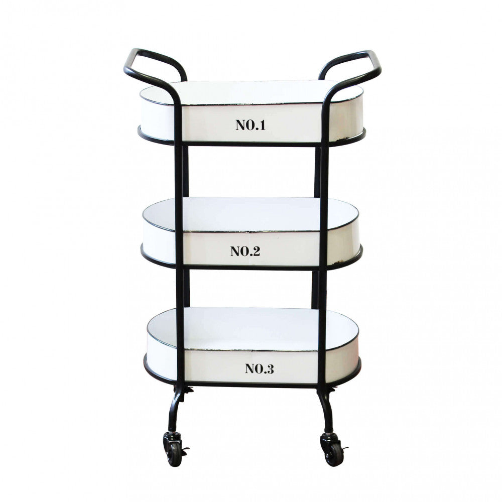 MOBILE CHILE. Mobile in ferro e legno con 3 ripiani Dimensioni: cm 52 x 44 x 82 h.