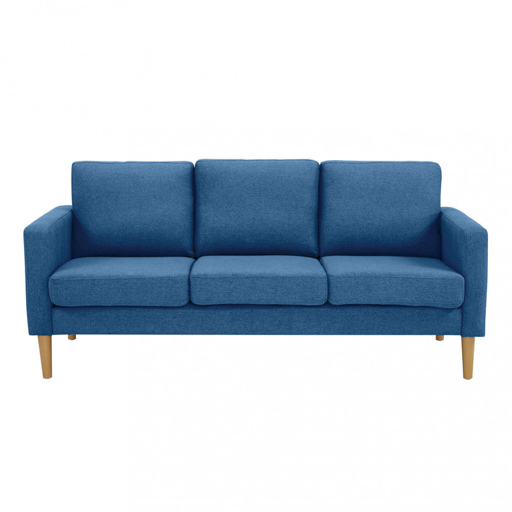 RAMSEY 3-SEATER SOFA. LIGHT GREY or DARK GREY or BLUE or BEIGE sofa with polypropylene legs. Dimensions: 180 x 73 x 82 h cm.