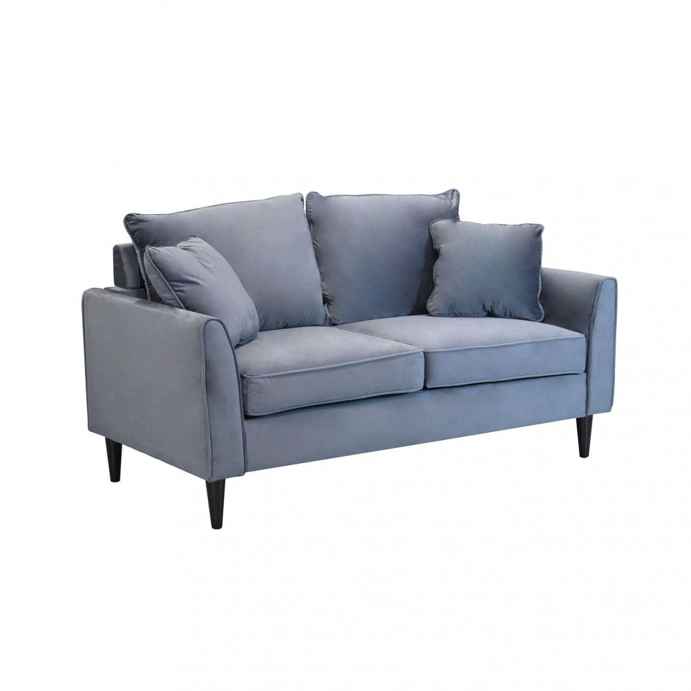 CHANDLER 2-SEAT SOFA. Sofa in TAUPE, BORDEAUX, GREY or BLUE velvet. Dimensions: 152 x 81 x 89 h cm.