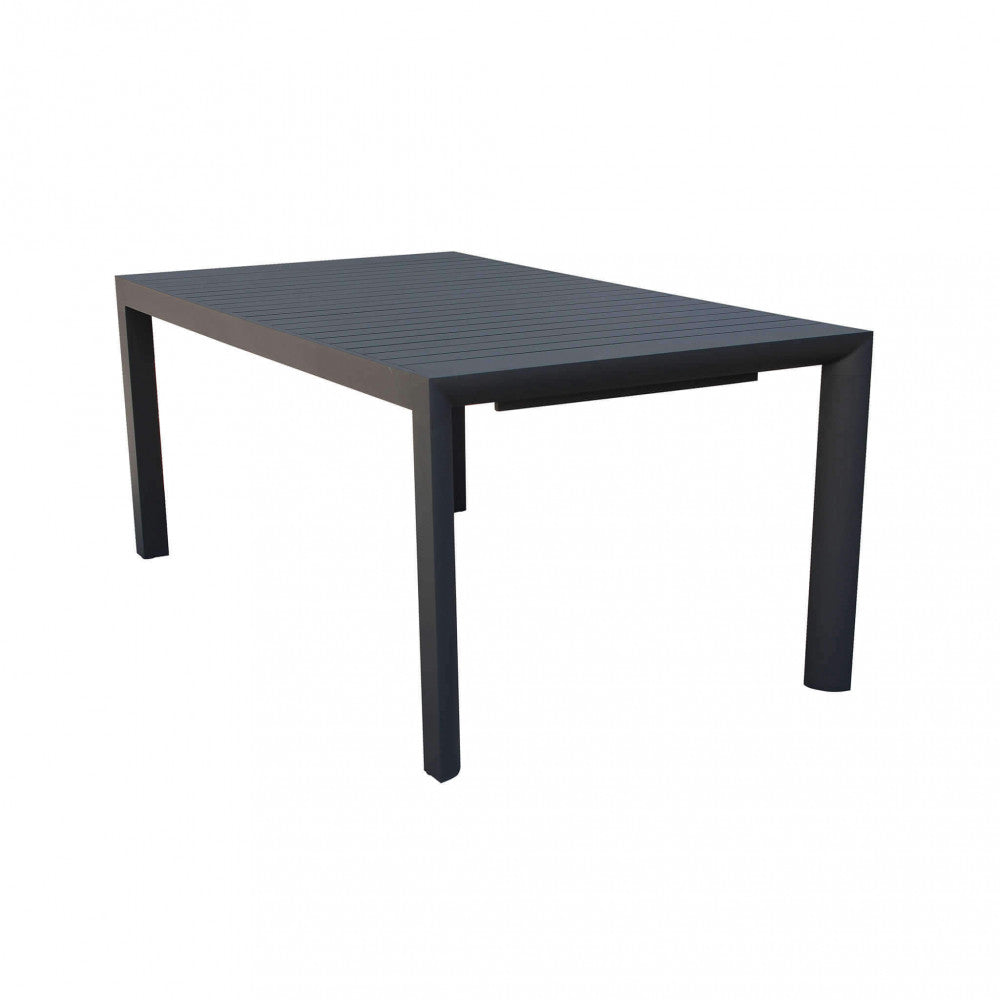 HOUSTON TABLE 225/300 X 100. Structure in ANTHRACITE or TAUPE or WHITE aluminum. Dimensions: 225/300 x 100 x 75 h cm. Garden furniture.