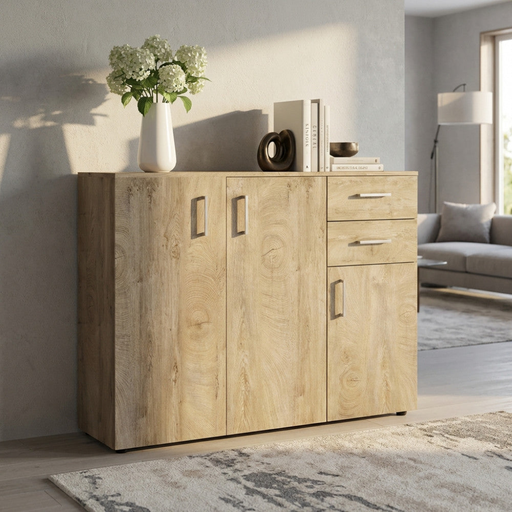MOBILE FLEXI ROVERE CHIARO. Dimensioni: cm 106 x 36 x 83 h.