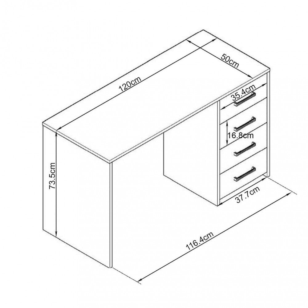 PORTA PC TOPAZ BIANCO. Porta PC in legno BIANCO Dimensioni: cm 120 x 50 x 74 h.