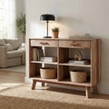 MOBILE DYLAN. Mobile con 2 cassetti e 4 ripiani in legno di pino riciclato Dimensioni: cm 117,8 x 40 x 85 h.