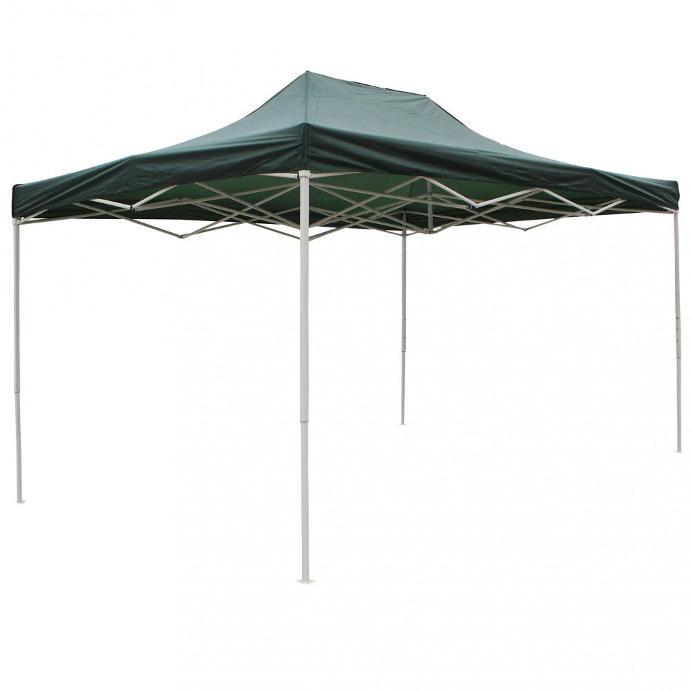 GAZEBO PARTY 3 X 4,5. Telo in poliestere BIANCO o VERDE 420D struttura in metallo Dimensioni: m 3 x 4,5. Arredo Giardino