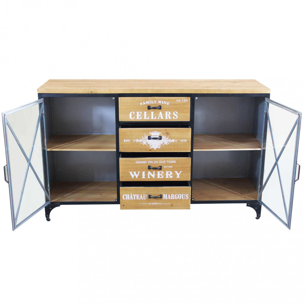 MOBILE FRASER. Dimensioni: cm 128 x 38 x 79 h.
