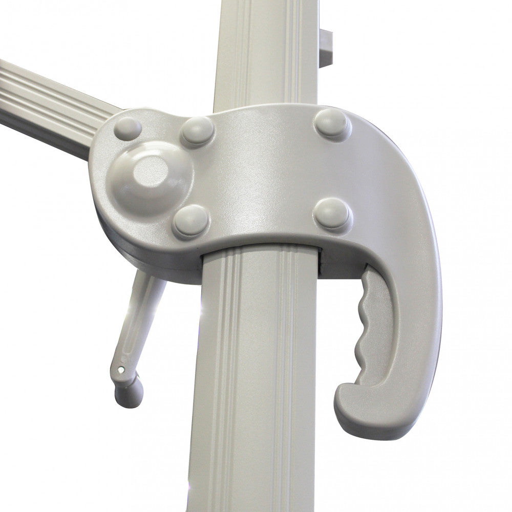 OMBRELLONE SATURNO TORTORA P/L 3 X 3 TELO TORTORA. Telo in poliestere TORTORA 250 gr con antivento palo girevole in alluminio 53x77 e 25x40 mm 8 stecche alluminio 14 x 24 mm Dimensioni: m 3 x 3. Arredo Giardino