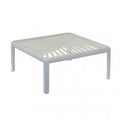 TAVOLINO PER SALOTTO GUARAN. struttura in polipropilene bianco, taupe, torotora o verde con vetro Dimensioni: cm 70 l x 70 p x 32 h.