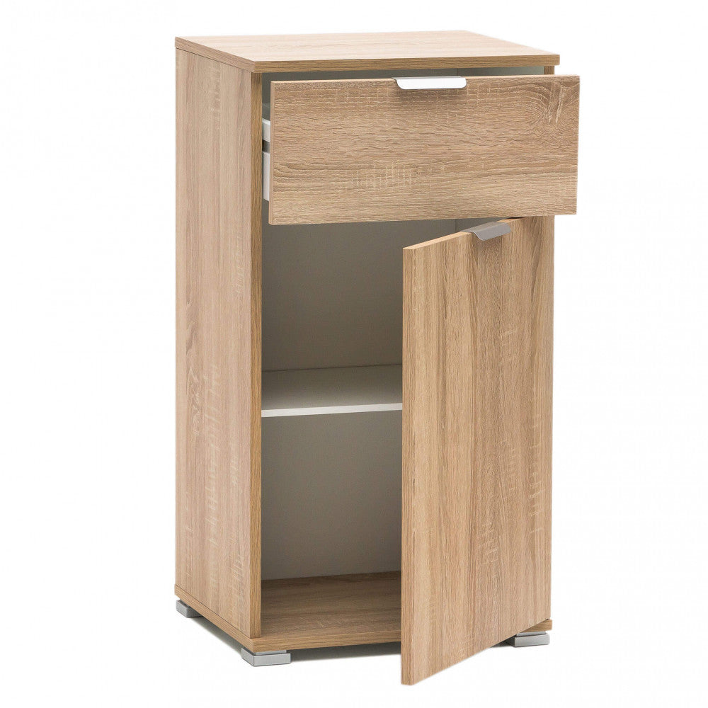 LENA CABINET WITH 1 DOOR AND 1 NATURAL DRAWER. Dimensions: 75 x 36.5 x 174 cm h.