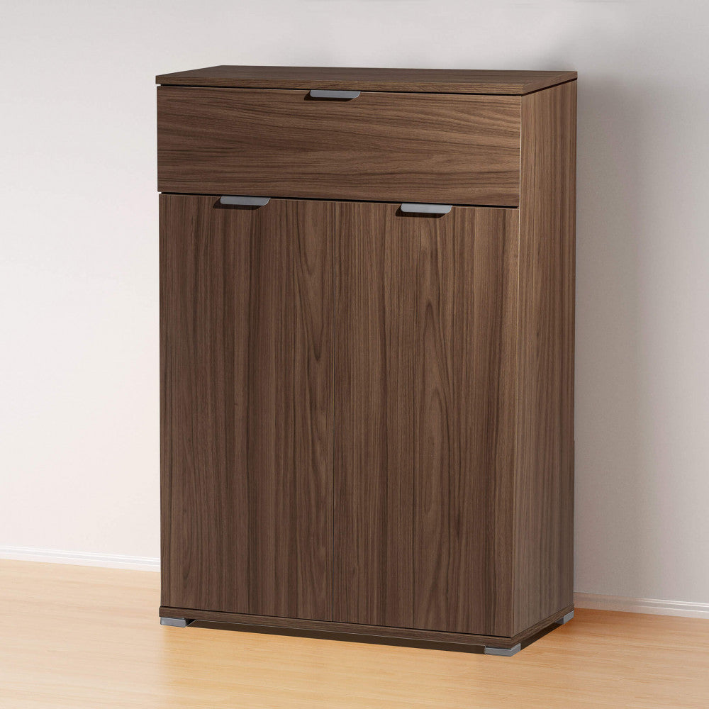 MOBILETTO CLOUD CON 2 ANTA E 1 CASSETTO TINTA NOCE. Dimensioni: cm 75 x 38 x 112 h.