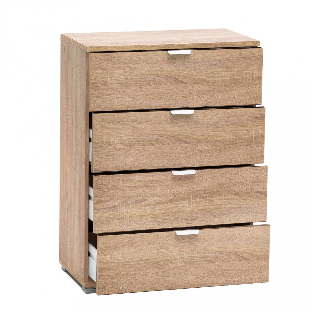 CASSETTIERA SAMOA 4 CASSETTI NATURALE. Dimensioni: cm 60 x 38 x 85 h.