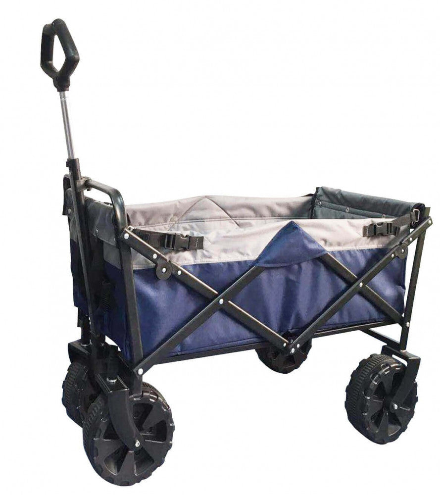 PACIFIC TROLLEY. Metal frame, 600D GREY Oxford fabric, max. load capacity 80 kg, 21 x 8.5 cm wheels. Dimensions: 125 x 60 x 99 cm.