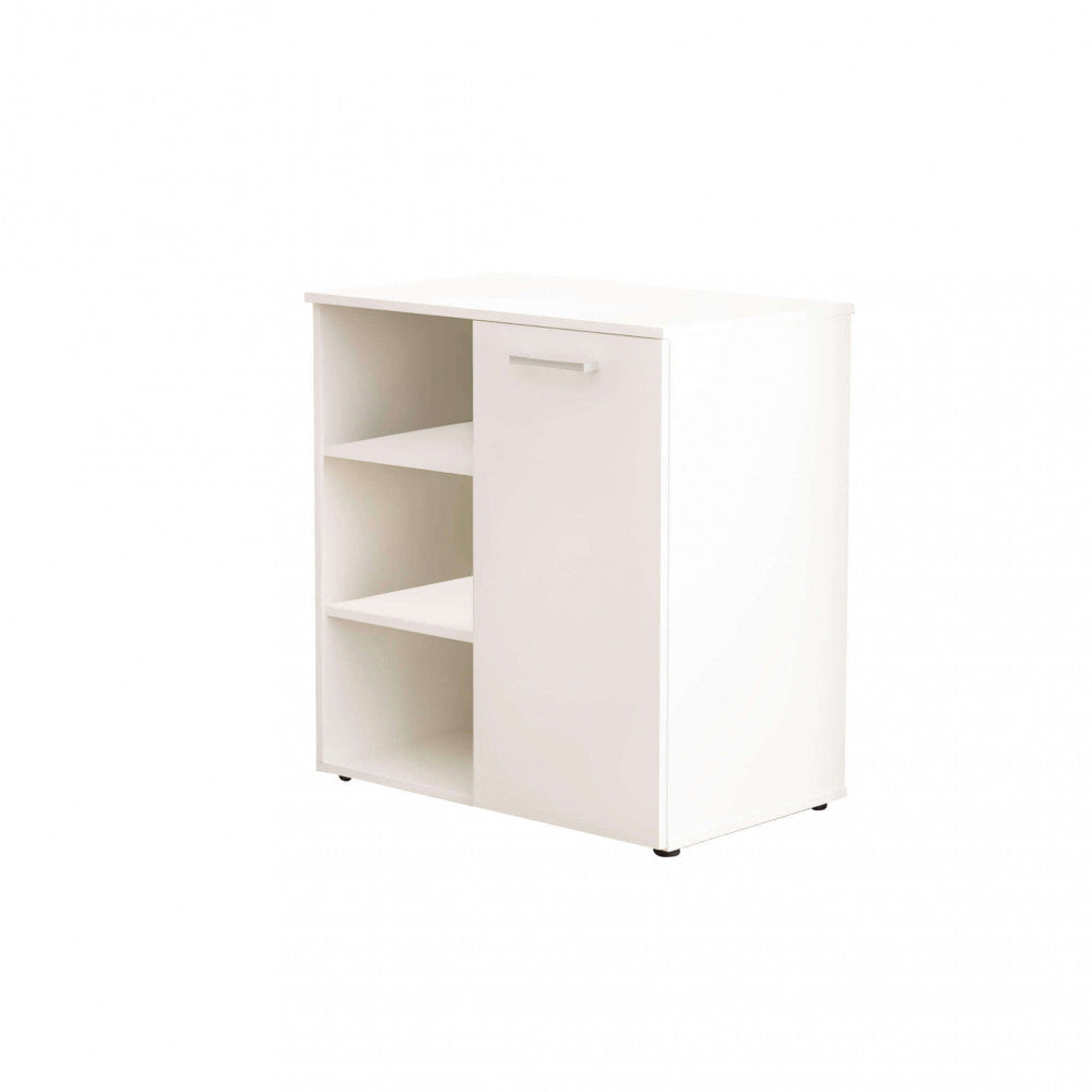 MOBILETTO 1 ANTA E 3 MENSOLE MARK BIANCO. Dimensioni: cm 68 x 35 x 87 h.
