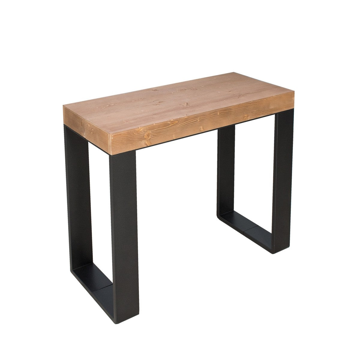Consolle allungabile 90x40/190 cm Pieve Small Abete Tinto telaio Antracite
