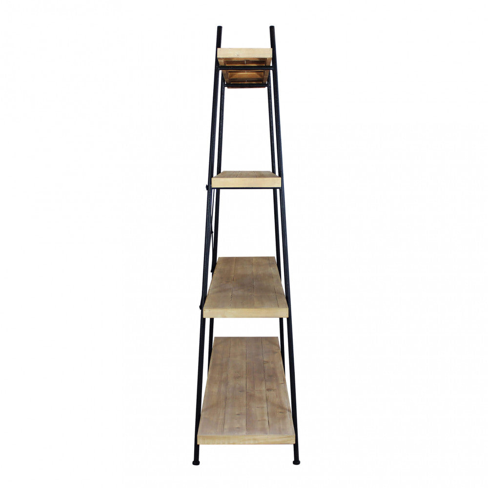 MOBILE BENNETT. Mobile in ferro e legno con 4 ripiani Dimensioni: cm 145 x 44 x 176 h.