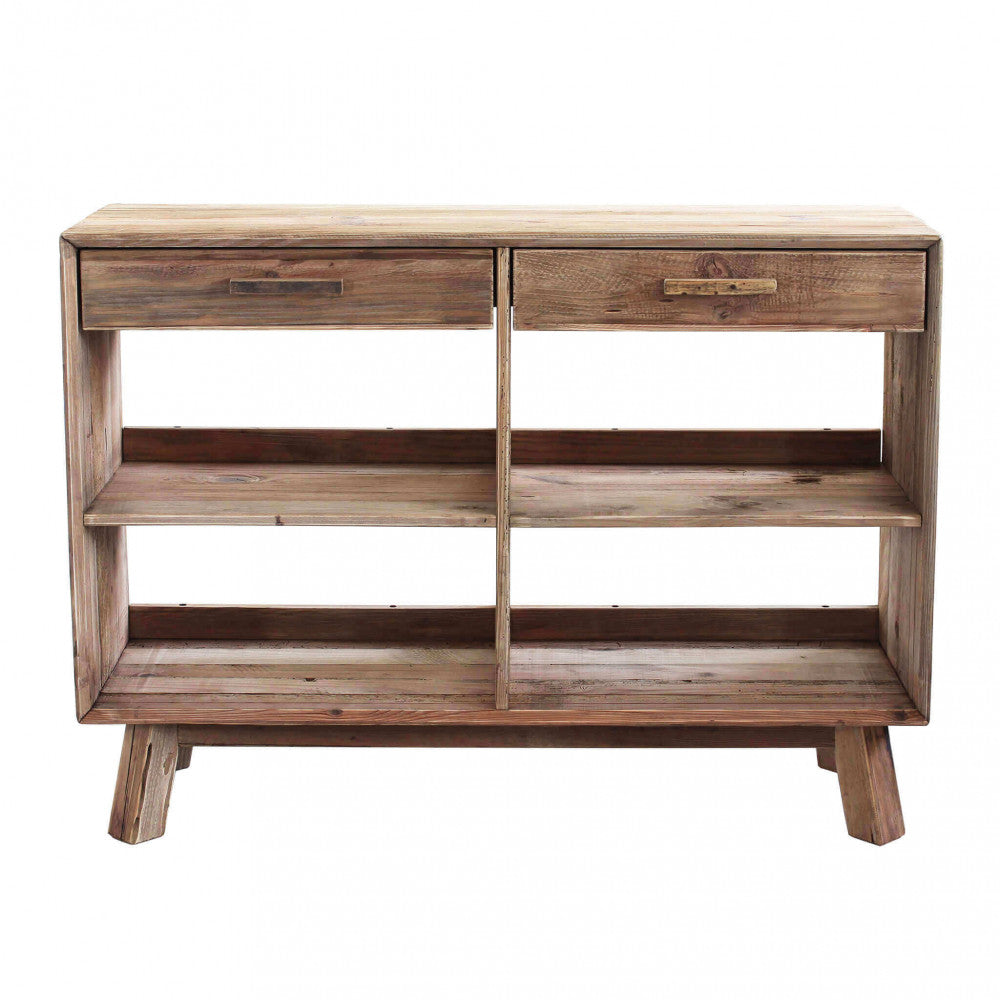 MOBILE DYLAN. Mobile con 2 cassetti e 4 ripiani in legno di pino riciclato Dimensioni: cm 117,8 x 40 x 85 h.
