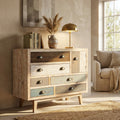 MOBILE DAMON. Mobile con 6 cassetti e 1 anta in legno colorato Dimensioni: cm 90 x 40 x 75 h.