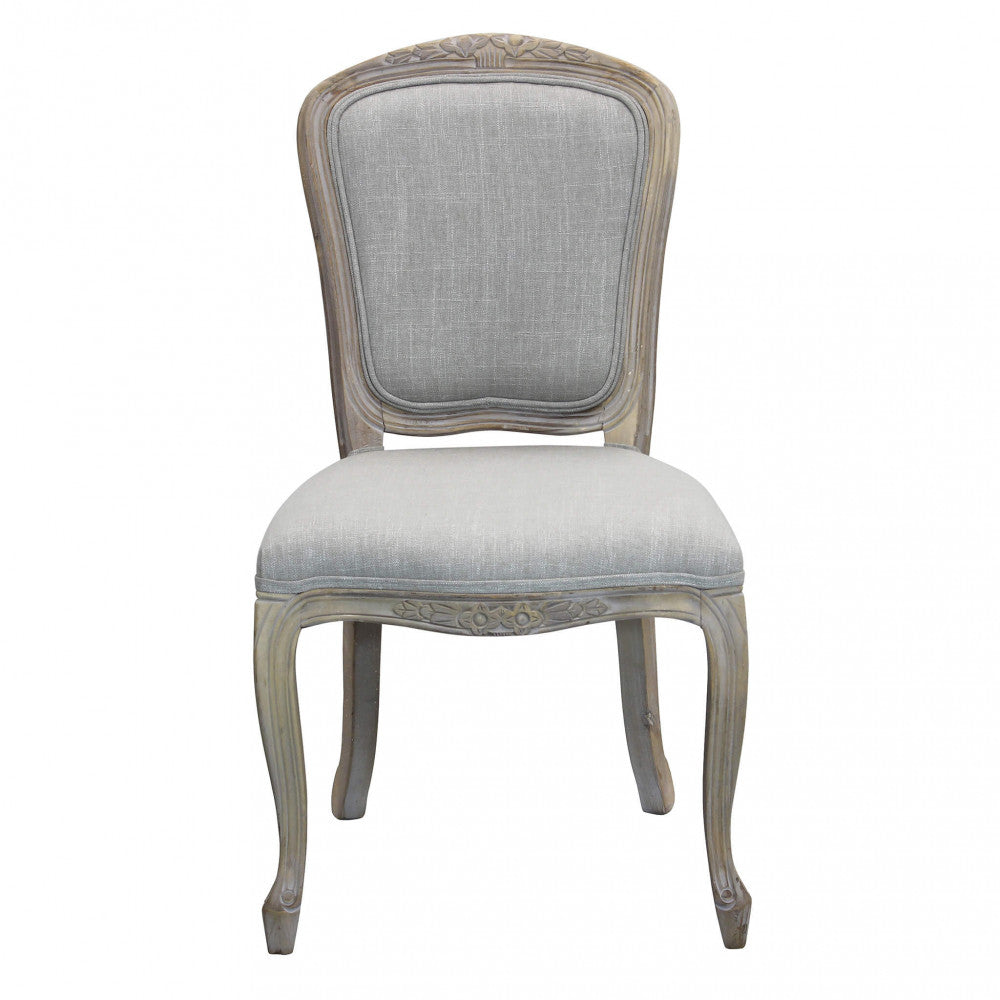 ROMY CHAIR IN GREY FABRIC. Dimensions: 52 x 49 x 90 cm h.