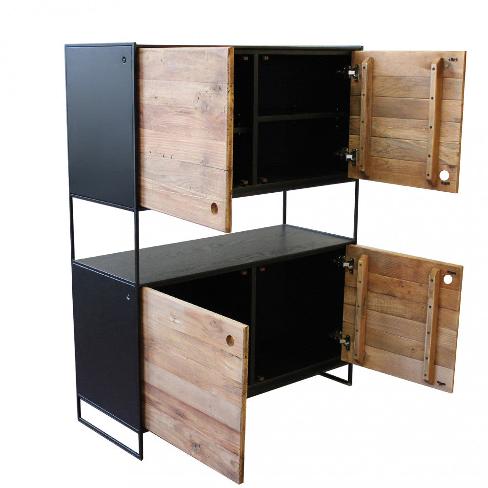MOBILE ANSELM. Mobile in legno di pino riciclato Dimensioni: cm 100 x 40 x 131 h.