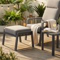GIAKARTA FOOTREST. White or anthracite painted aluminum frame with cushion. Dimensions: 65 x 56 x 41 cm. Garden furniture.