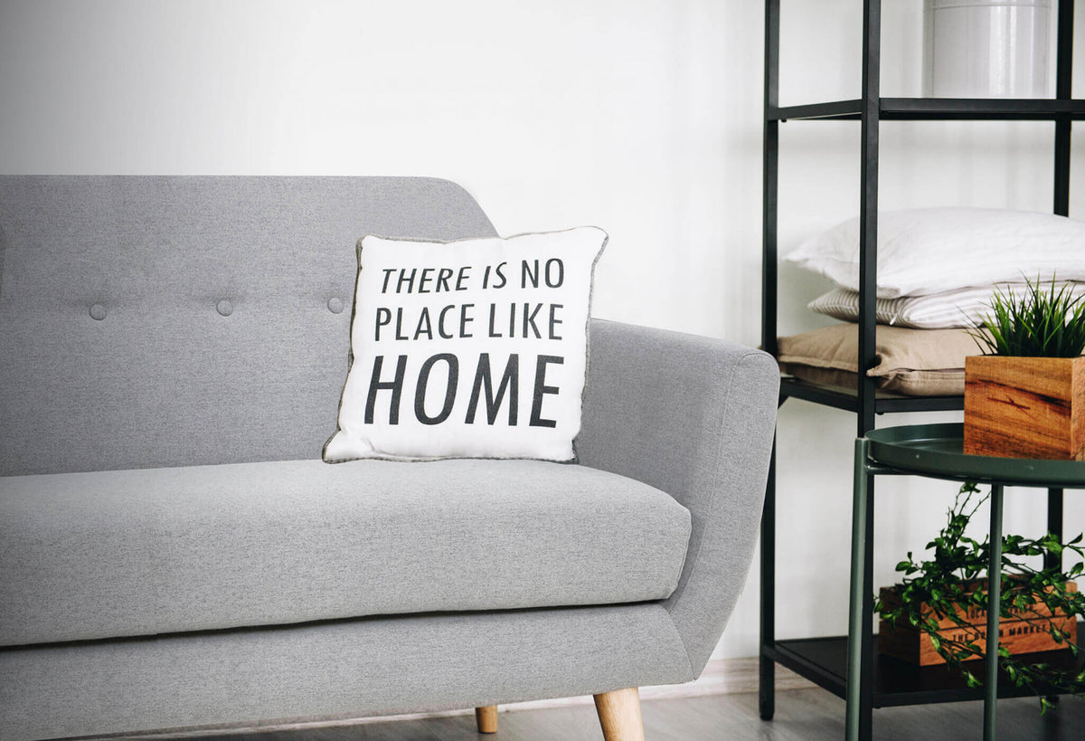 BURTON 3-SEATER SOFA. LIGHT GREY, DARK GREY, or BLUE sofa with buttons and polypropylene legs. Dimensions: 193 x 79 x 86 cm.