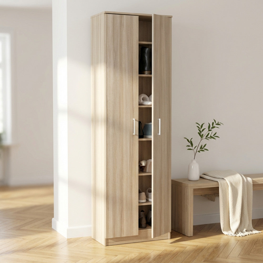 MOBILE 2 ANTE OLMO. Dimensioni: cm 60 x 33 x 192 h.