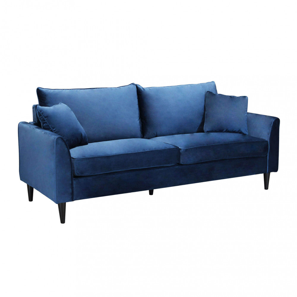 CHANDLER 3-SEAT SOFA. Sofa in TAUPE, BORDEAUX, GREY or BLUE velvet. Dimensions: 196 x 81 x 89 h cm.