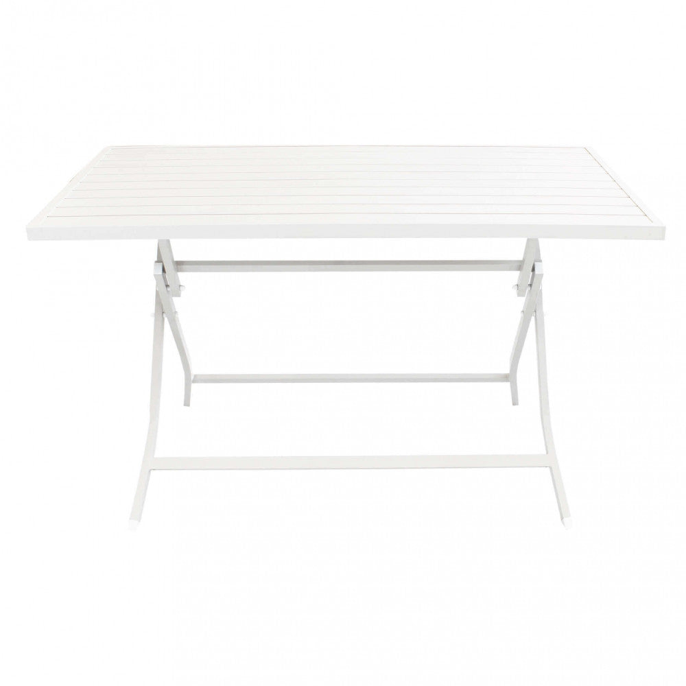 TAVOLO ALABAMA 70 X 130 PIEGHEVOLE. Struttura in alluminio BIANCO, TAUPE o ANTRACITE Dimensioni: cm 130 x 77 x 73 h. Arredo Giardino